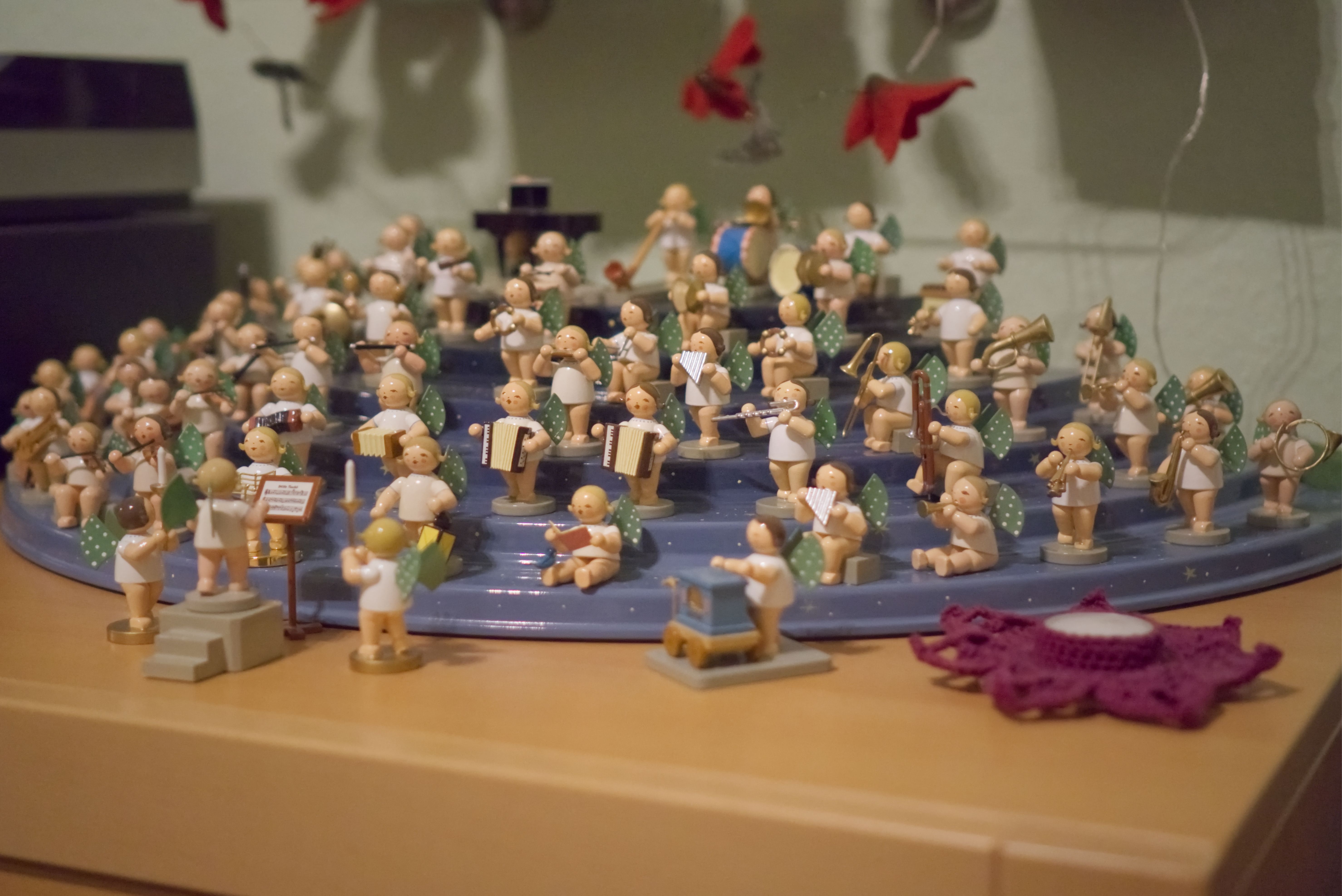 The Au family's traditional Angels' Staircase with fully decorated with an orchestra of angels